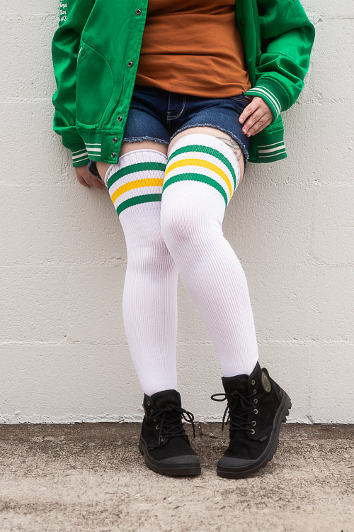 Longer Americana Thigh High Socks