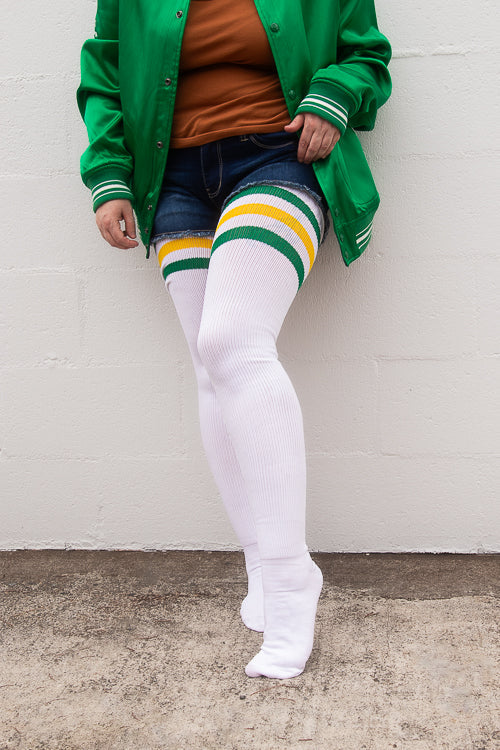 Longer Americana Thigh High Socks