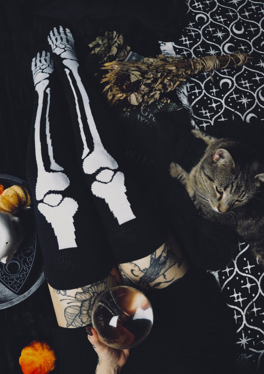 Skeleton Thigh High