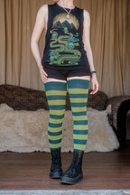 Longer Striped Extraordinary Thigh High Socks