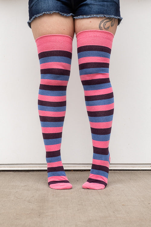 Oops! Not-So-Bi Pride Stripes Extraordinary Thigh High