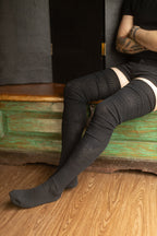 Larger Footed Long Cuffable Scrunchable Socks