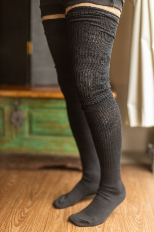 Larger Footed Long Cuffable Scrunchable Socks
