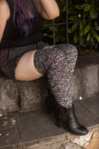Marled Scrunchable Thigh High Socks