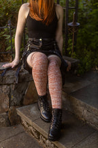 Marled Scrunchable Thigh High Socks