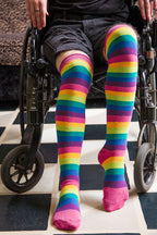 Rainbow Dreams Knee Socks - Bright Rainbow