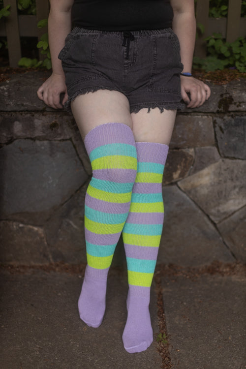 Sherbet Stripes Thigh High