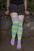 Sherbet Stripes Thigh High