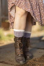 Tweed Knit Crew Socks