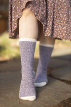 Tweed Knit Crew Socks