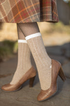 Tweed Knit Crew Socks