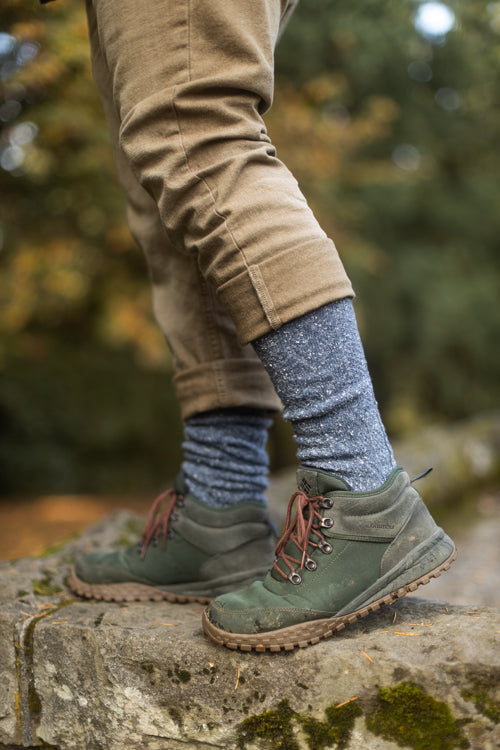 Tweed Knit Diamond Rib Socks