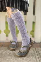 Tweed Knit Diamond Rib Socks