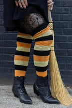 Trick or Treat Stripes Thigh High