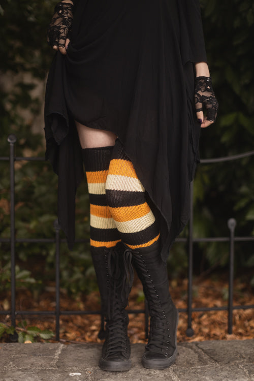 Trick or Treat Stripes Thigh High