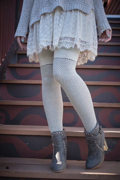 Wool Waffle Extraordinary Thigh High