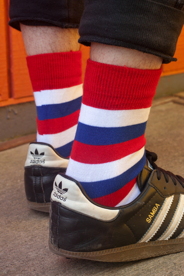 Red, White, and Blue Stripes Crew