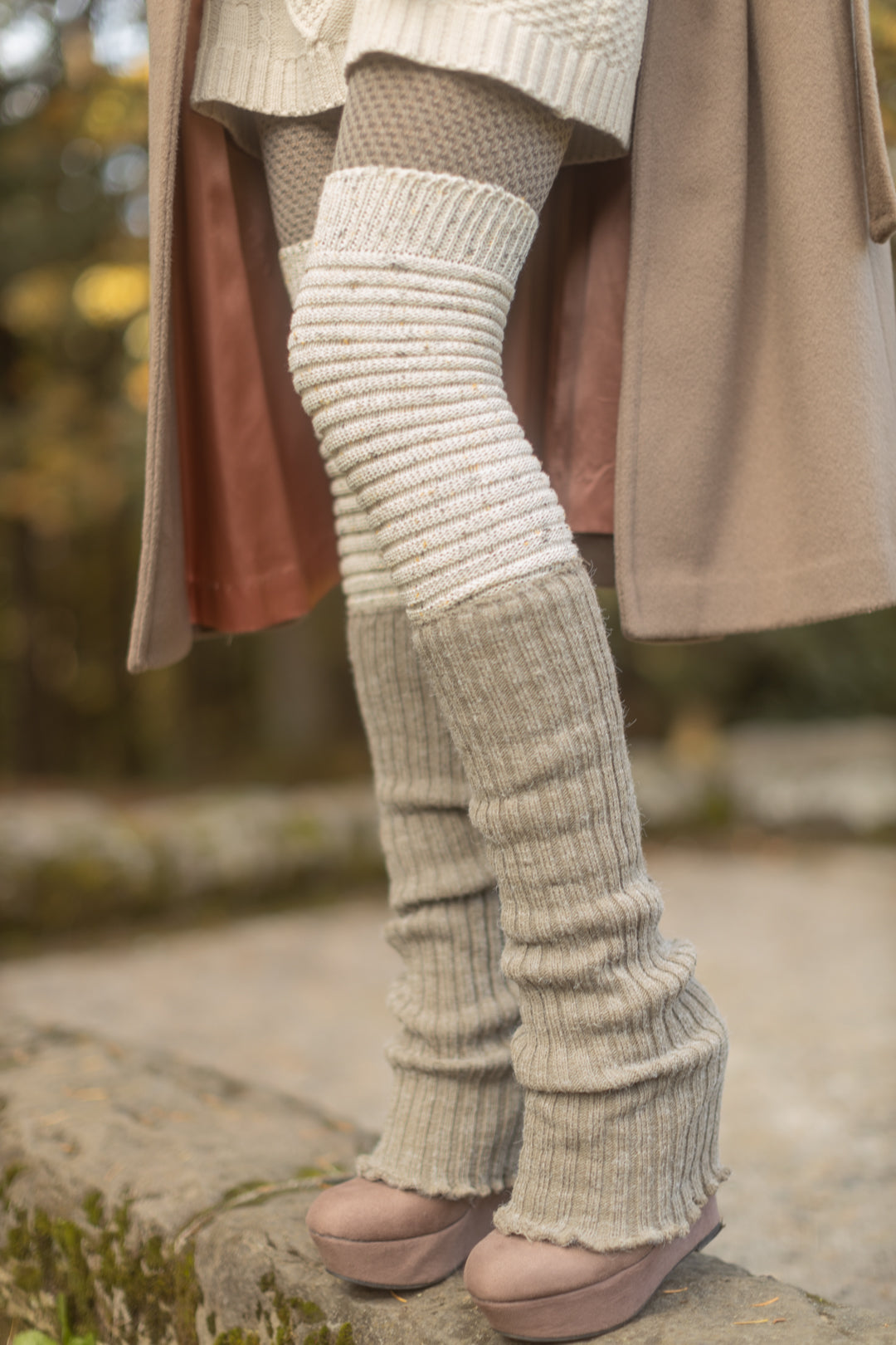 Ribbed Knit Leg Warmers