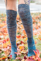 Twisted Yarn Ribbed Over the Knee