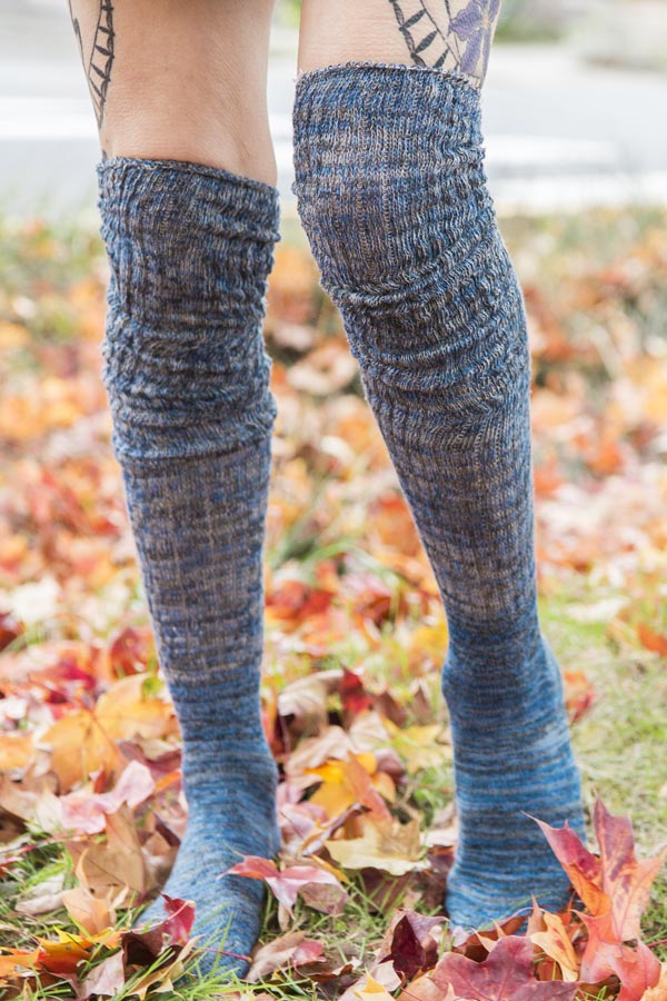 Twisted Yarn Ribbed Over the Knee