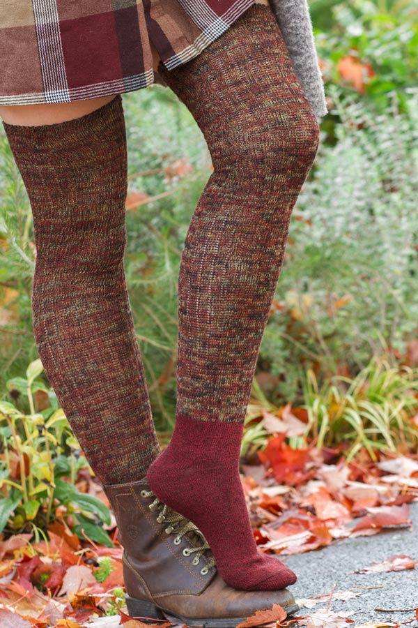 Twisted Yarn Ribbed Over the Knee