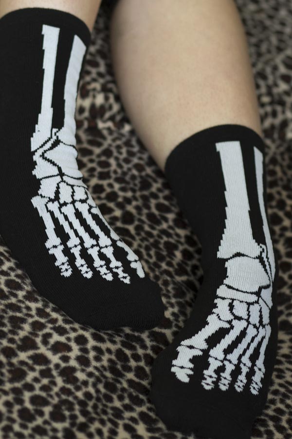 Skeleton Bones Slipper Socks