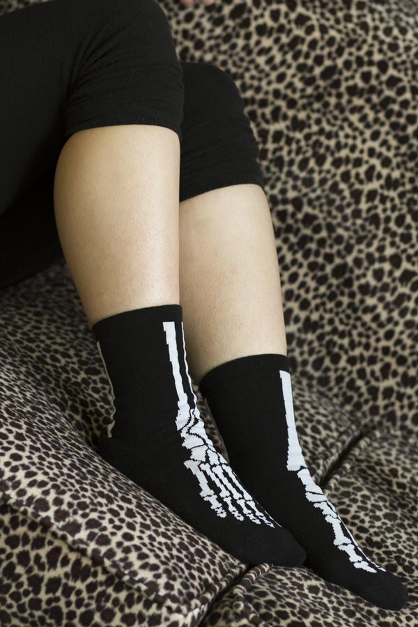 Skeleton Bones Slipper Socks
