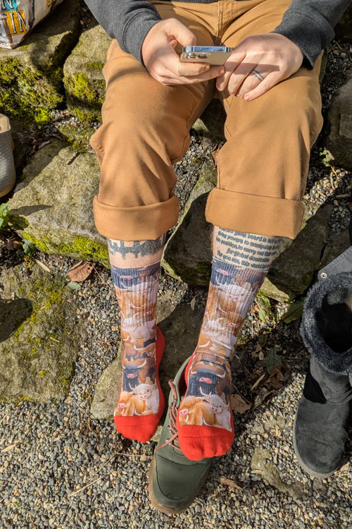 Highland Cows Printed Crew