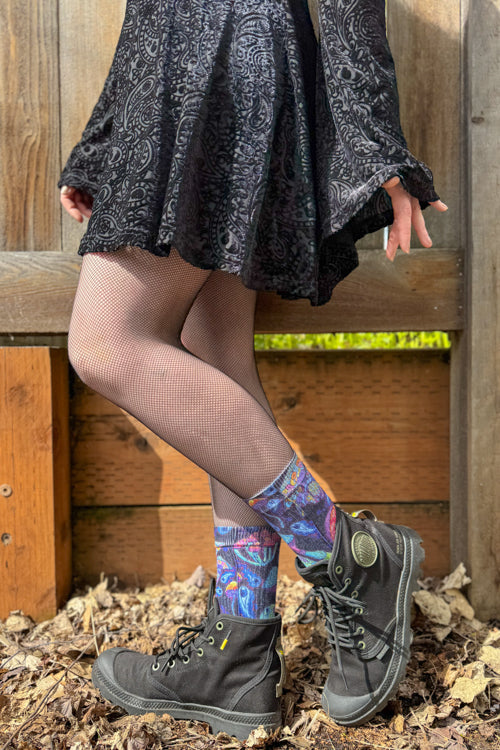 Trippy Mushrooms Printed Crew