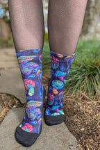 Trippy Mushrooms Printed Crew