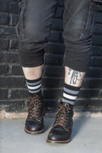 George Black Retro Gym Crew Socks