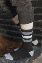 George Black Retro Gym Crew Socks