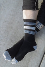 George Black Retro Gym Crew Socks