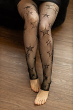 Stars Fishnet Stirrup Tights