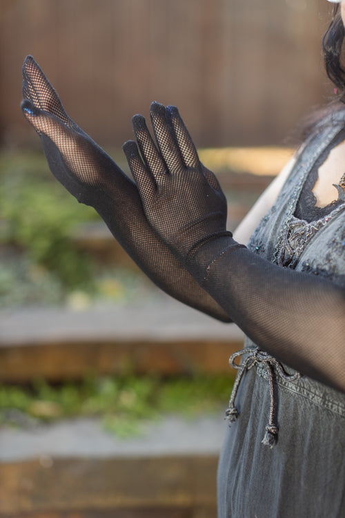 Opera Length Fishnet Gloves
