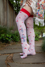 Polka Dot Mushroom Thigh High