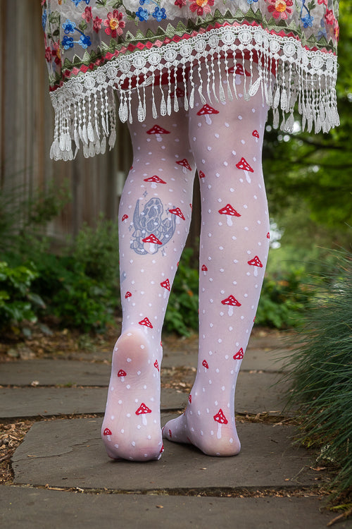 Polka Dot Mushroom Thigh High