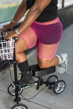 Plus Size Industrial Net Biker Shorts