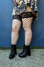 Lace Top Fencenet Stockings