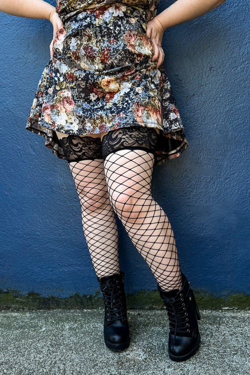 Lace Top Fencenet Stockings