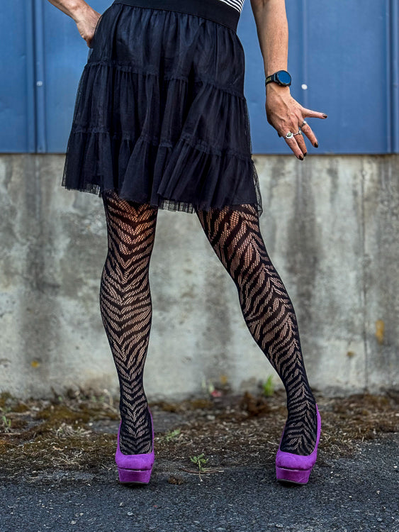 Zebra Net Tights