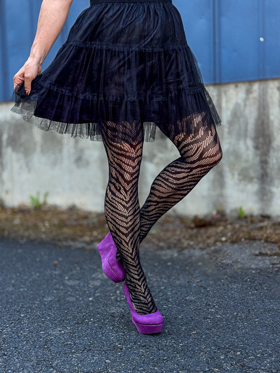 Zebra Net Tights
