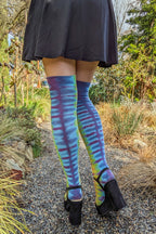 O Tie Dye Knee Socks