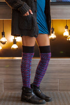 Flowering Vine Tie Dyed Knee Socks