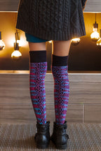 Flowering Vine Tie Dyed Knee Socks