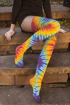 Longer Tie Dyed Extraordinary Thigh High