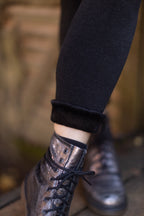 Faux Fur Lined Footless Tights