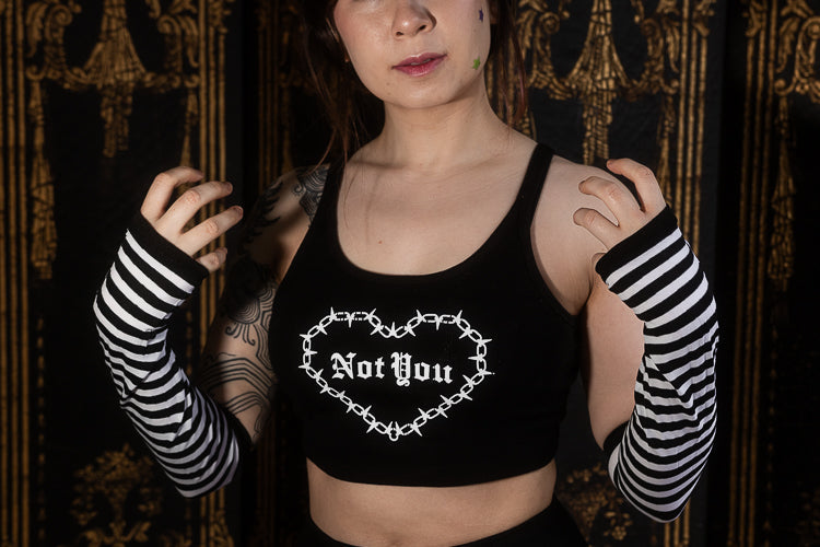 Striped Nylon Arm Warmers