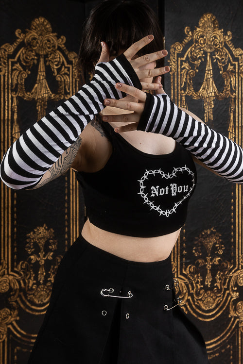 Striped Nylon Arm Warmers