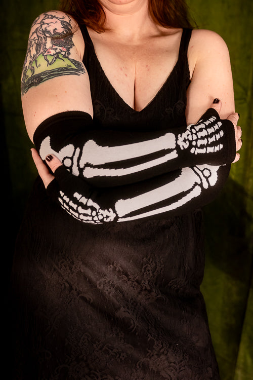 Acrylic Skeleton Arm Warmers